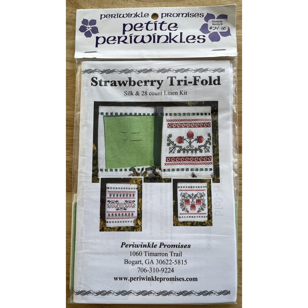 Periwinkle Promises Petite Periwinkles STRAWBERRY TRI-FOLD Silk & Linen Kit